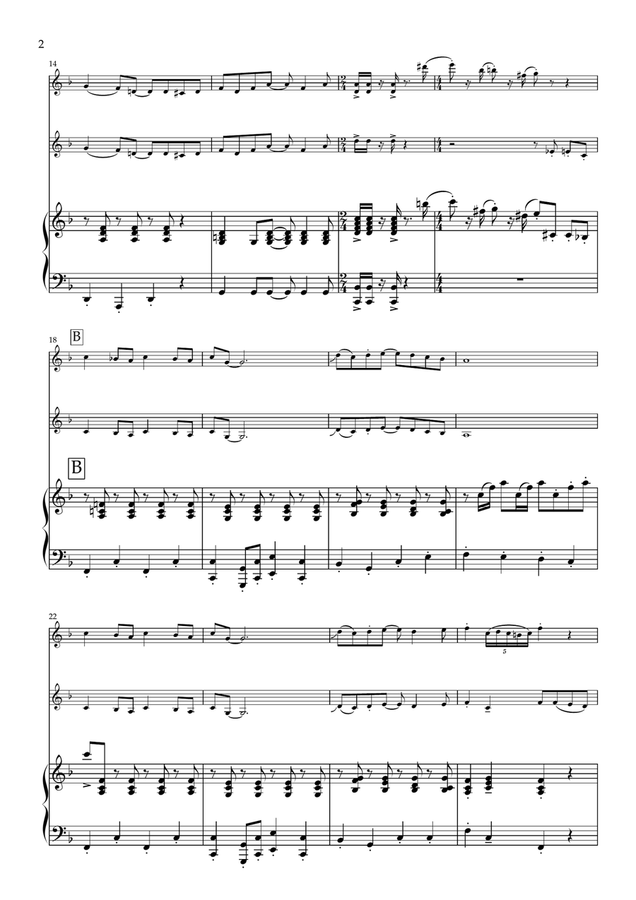 Wallace And Gromit Theme Small Ensemble scores gallery preview page 5