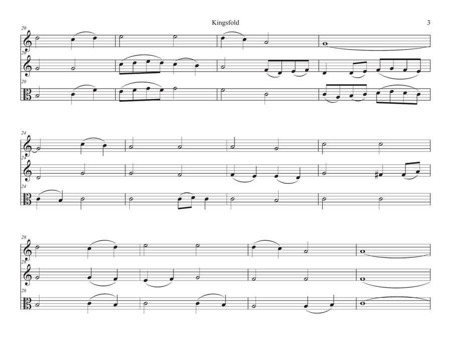 Kingsfold (String Trio) String Trio scores gallery preview page 3