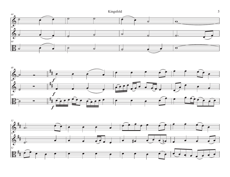 Kingsfold (String Trio) String Trio scores gallery preview page 5