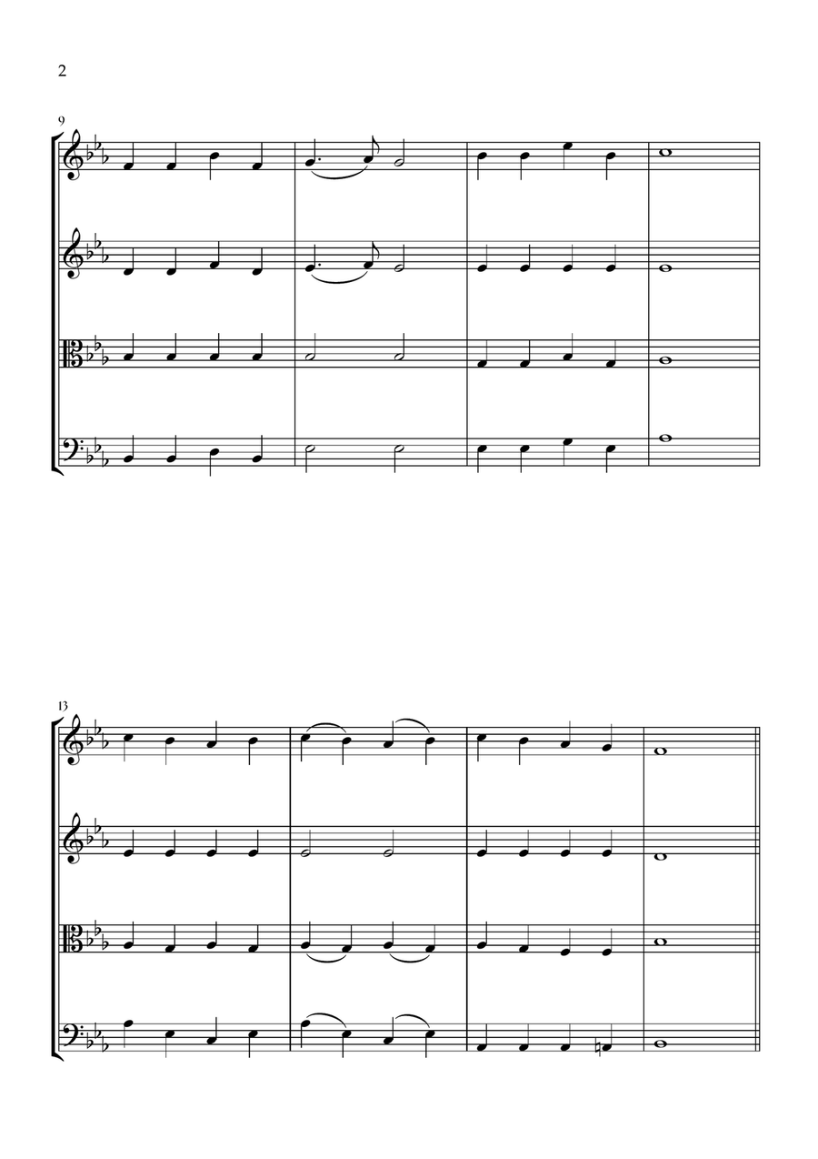 Onward, Christian Soldiers (String Quartet) String Quartet scores gallery preview page 2
