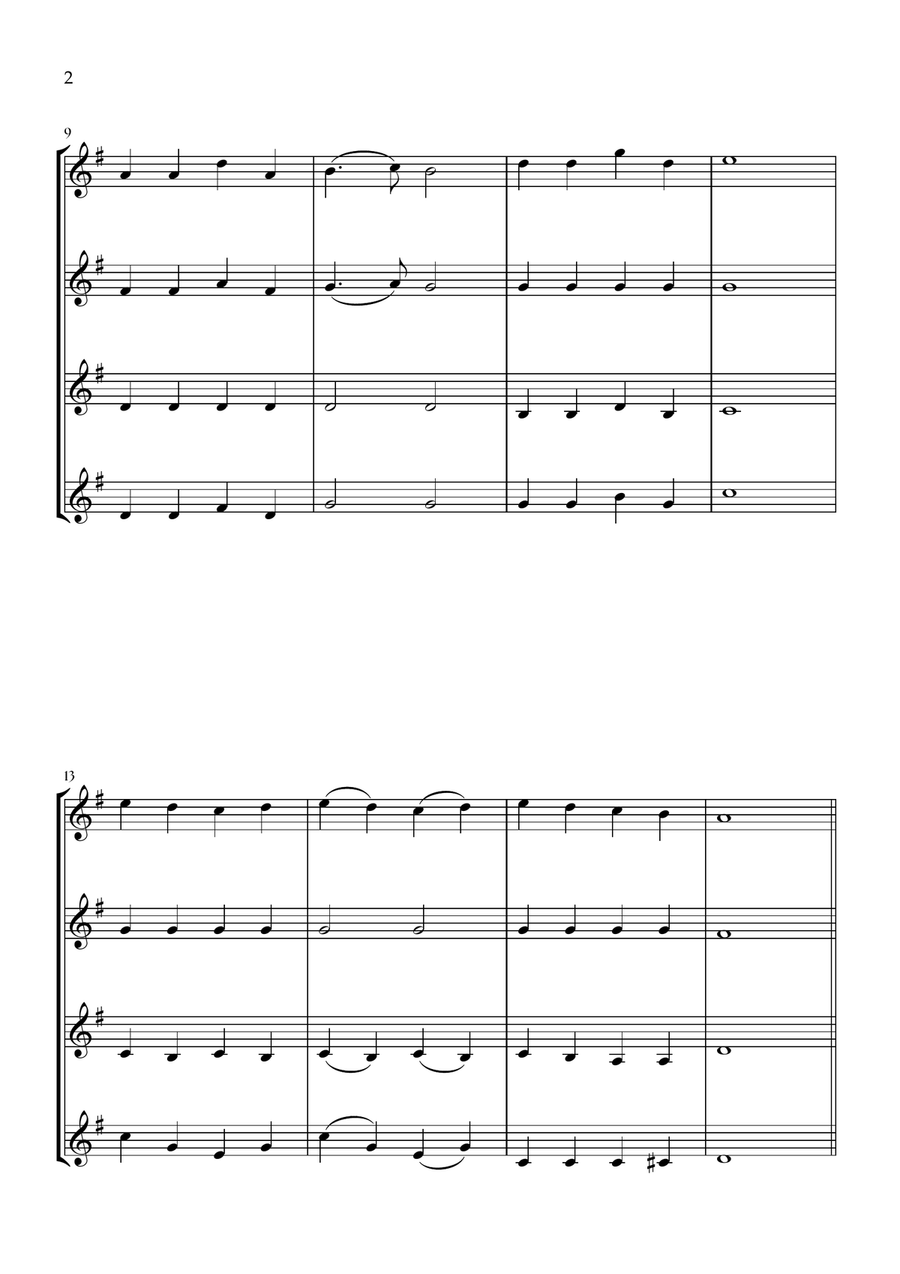 Onward, Christian Soldiers (Clarinet Quartet) Clarinet Quartet scores gallery preview page 2