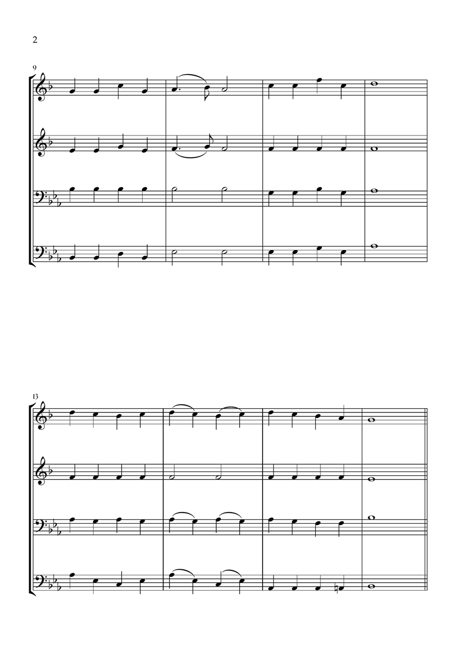 Onward, Christian Soldiers (Brass Quartet) Brass Quartet scores gallery preview page 2