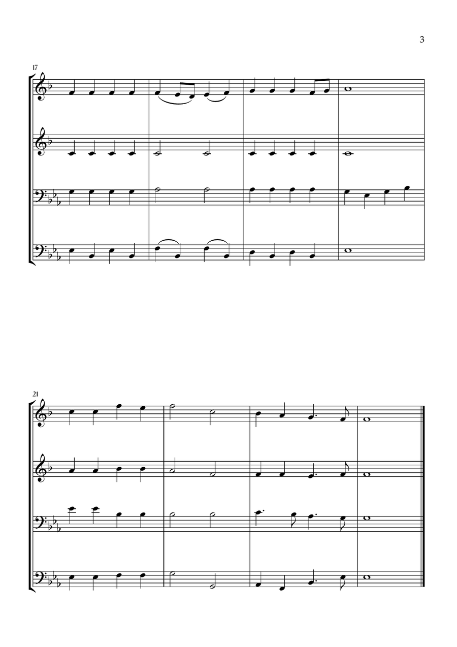 Onward, Christian Soldiers (Brass Quartet) Brass Quartet scores gallery preview page 3
