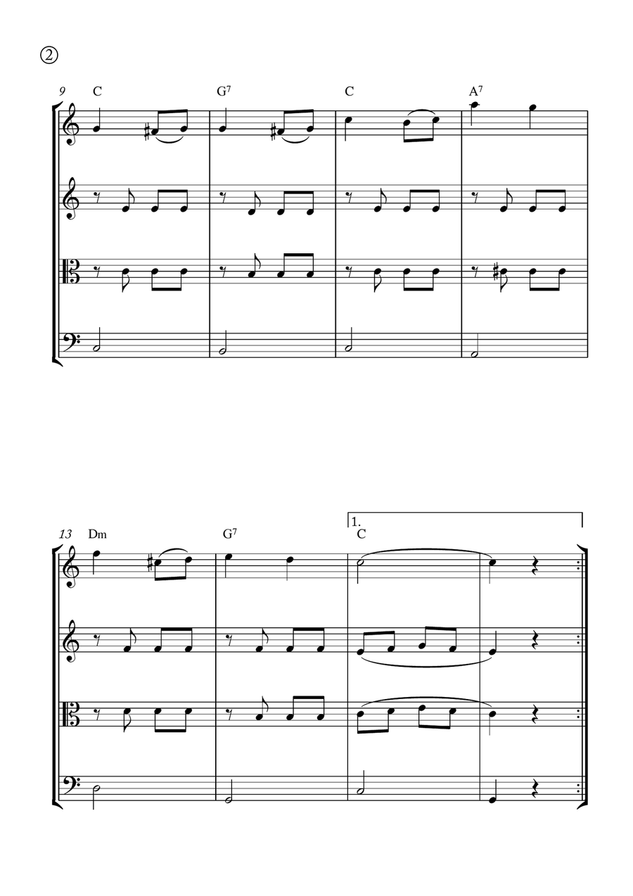 Melody in F Melody in F String Quartet scores gallery preview page 2