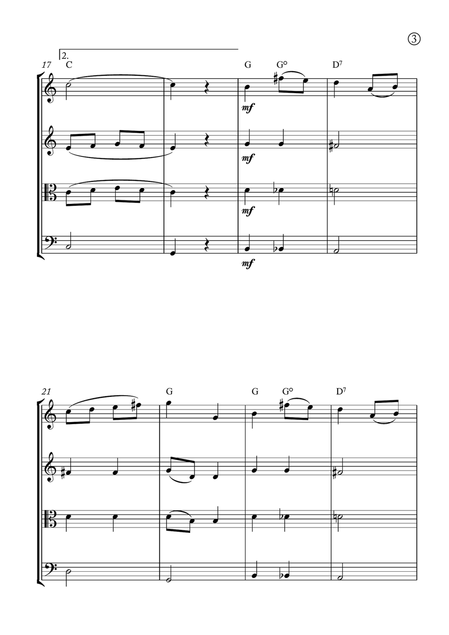 Melody in F Melody in F String Quartet scores gallery preview page 3