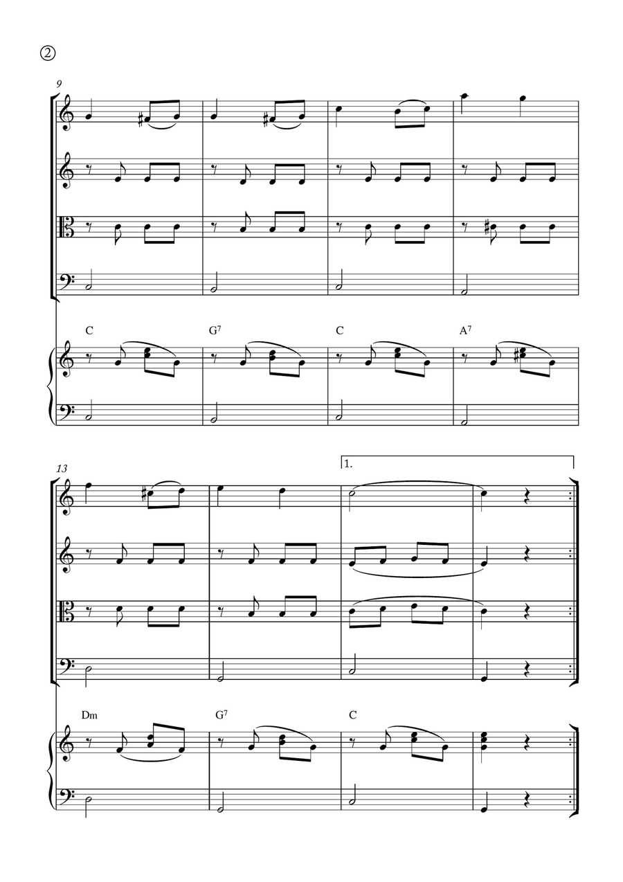 Melody in F Melody in F String Quartet scores gallery preview page 2