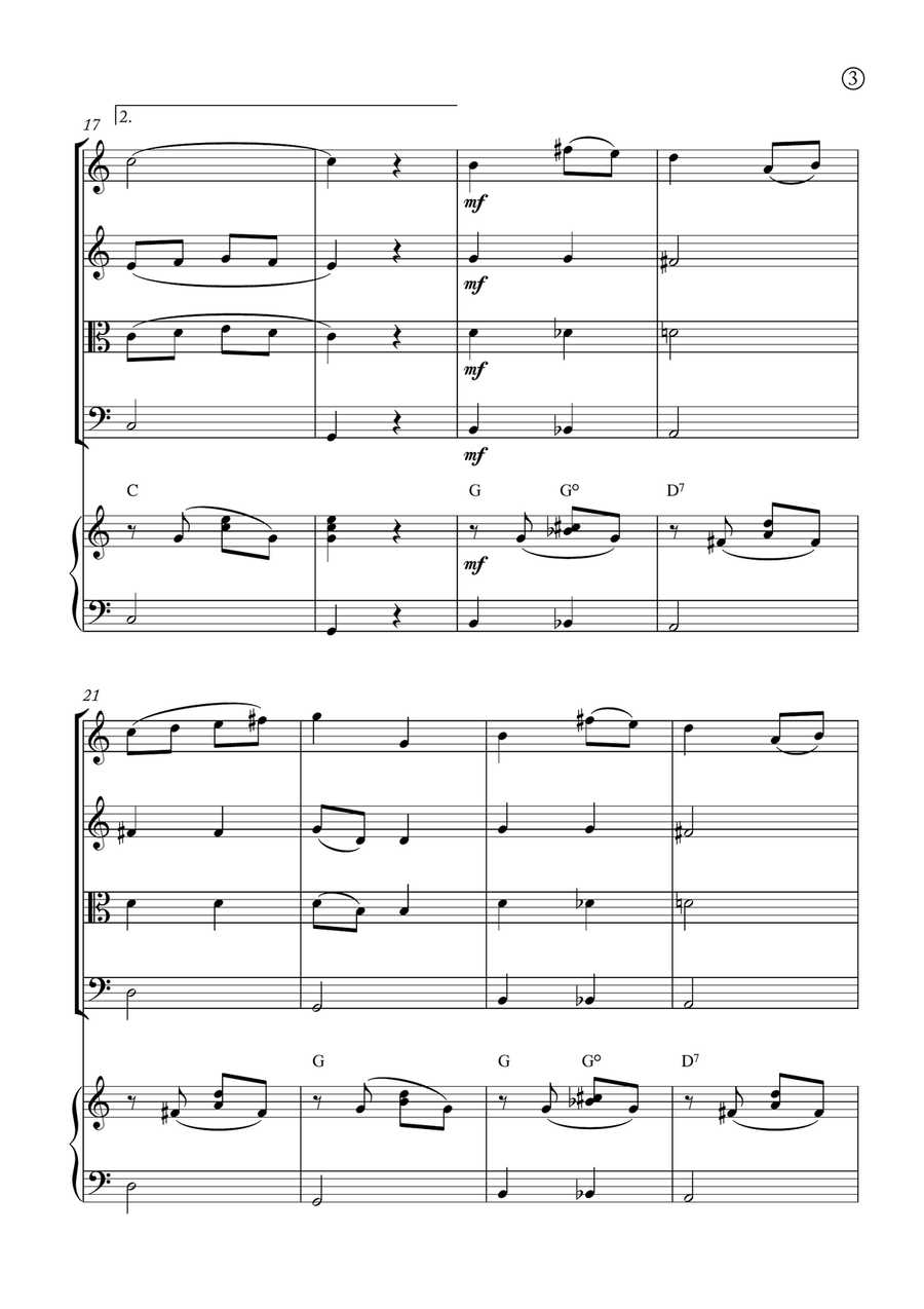Melody in F Melody in F String Quartet scores gallery preview page 3