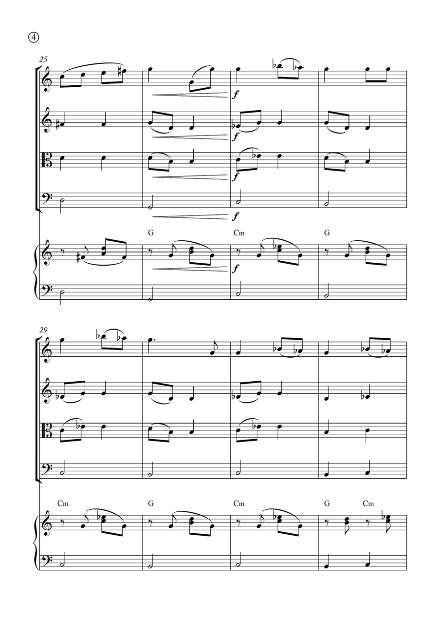 Melody in F Melody in F String Quartet scores gallery preview page 4