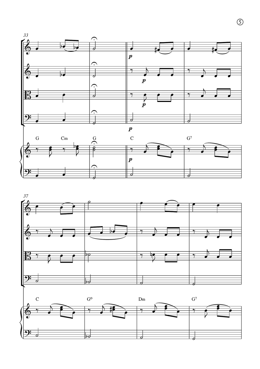Melody in F Melody in F String Quartet scores gallery preview page 5