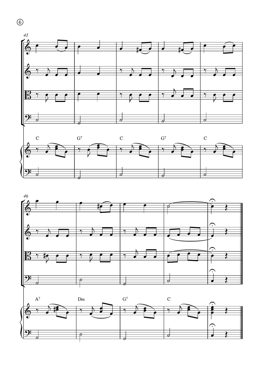 Melody in F Melody in F String Quartet scores gallery preview page 6