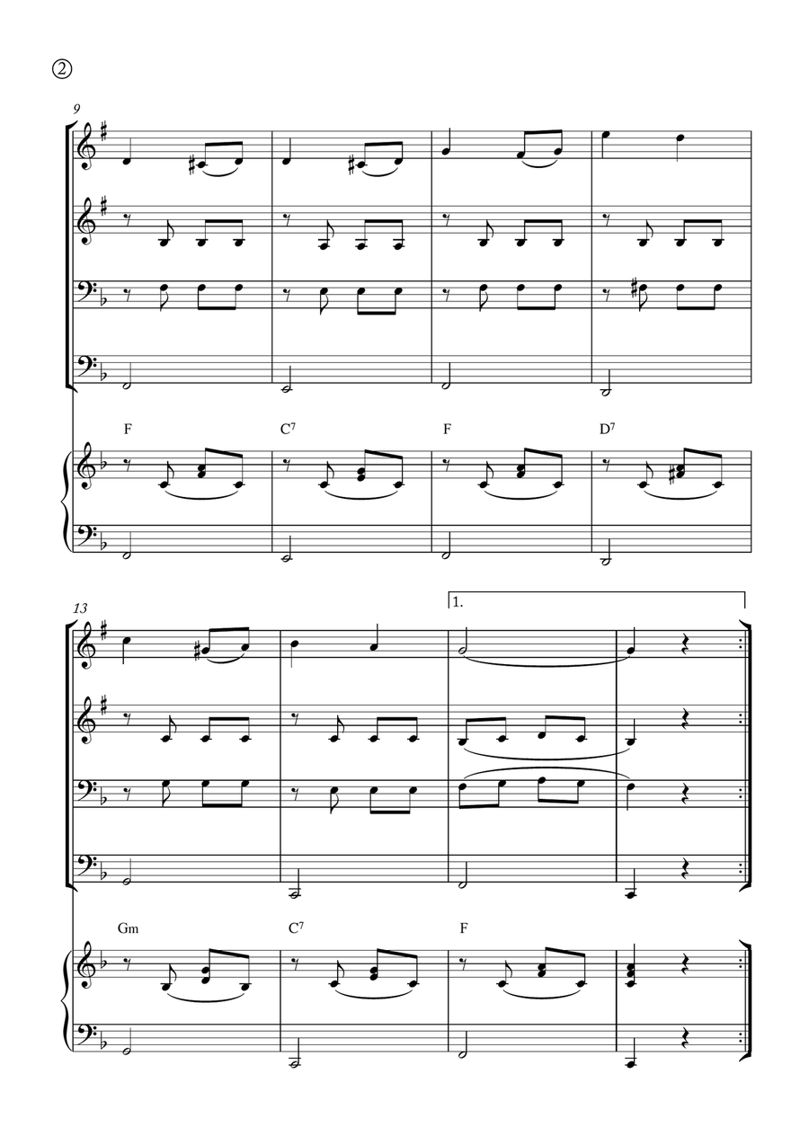 Melody in F Melody in F Brass Quartet scores gallery preview page 2