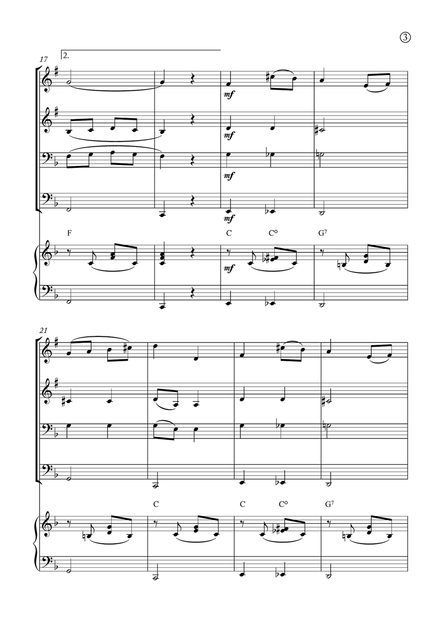 Melody in F Melody in F Brass Quartet scores gallery preview page 3