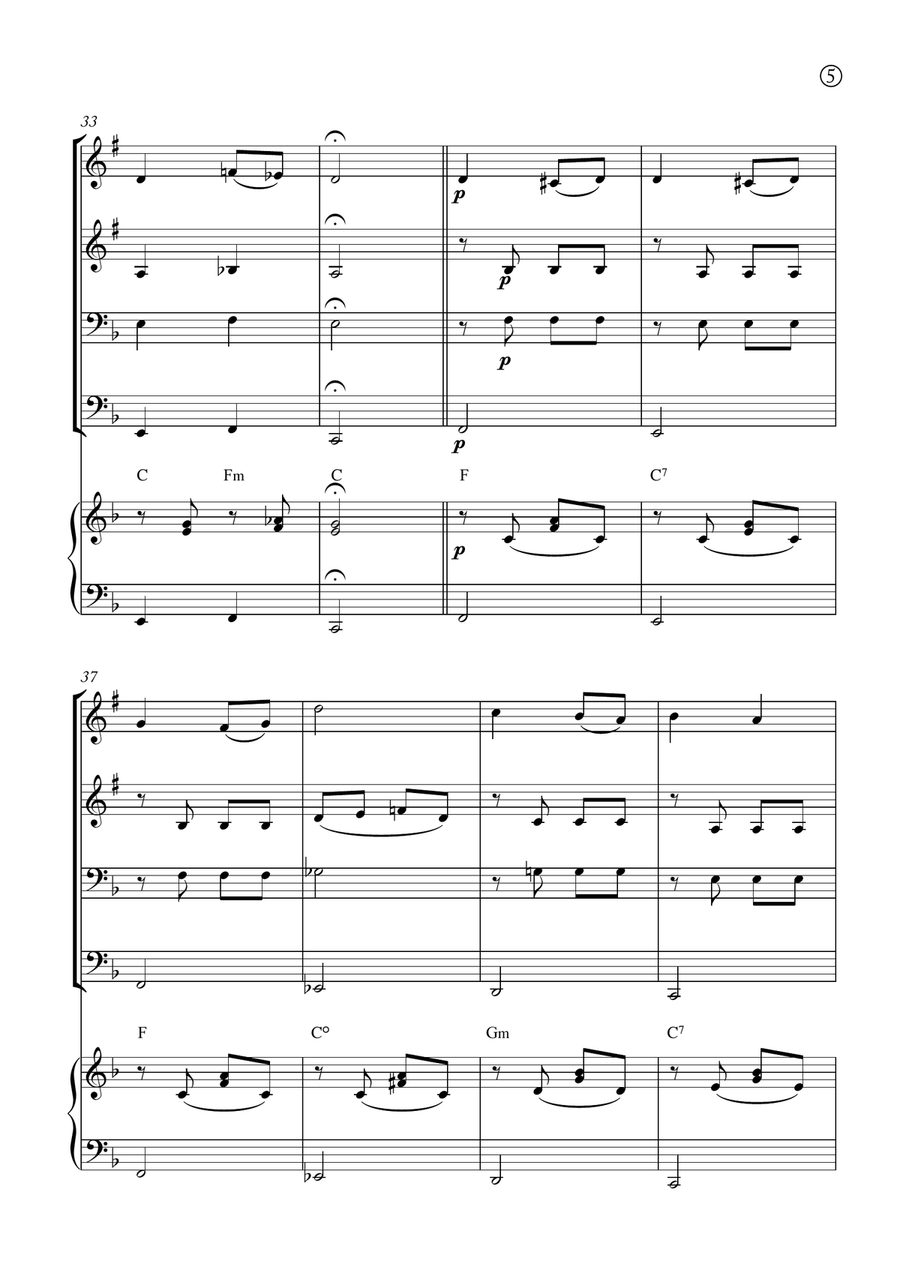 Melody in F Melody in F Brass Quartet scores gallery preview page 5