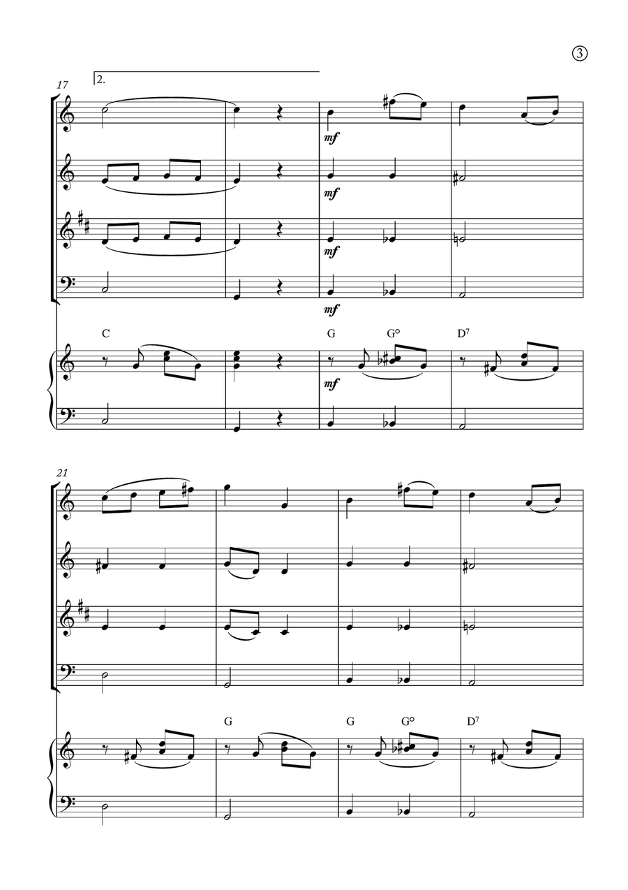 Melody in F Melody in F Woodwind Quartet scores gallery preview page 3