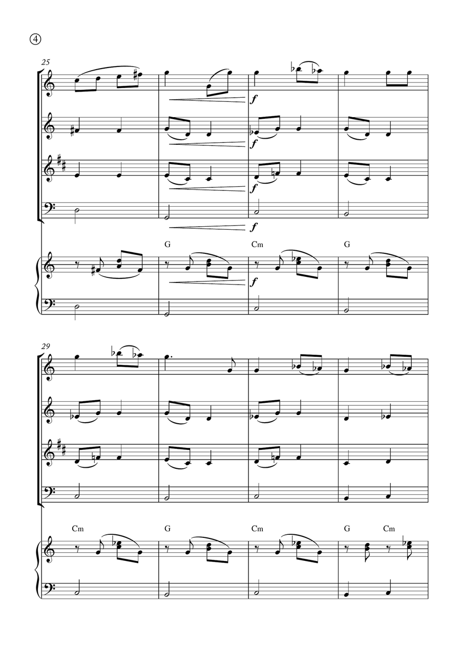 Melody in F Melody in F Woodwind Quartet scores gallery preview page 4
