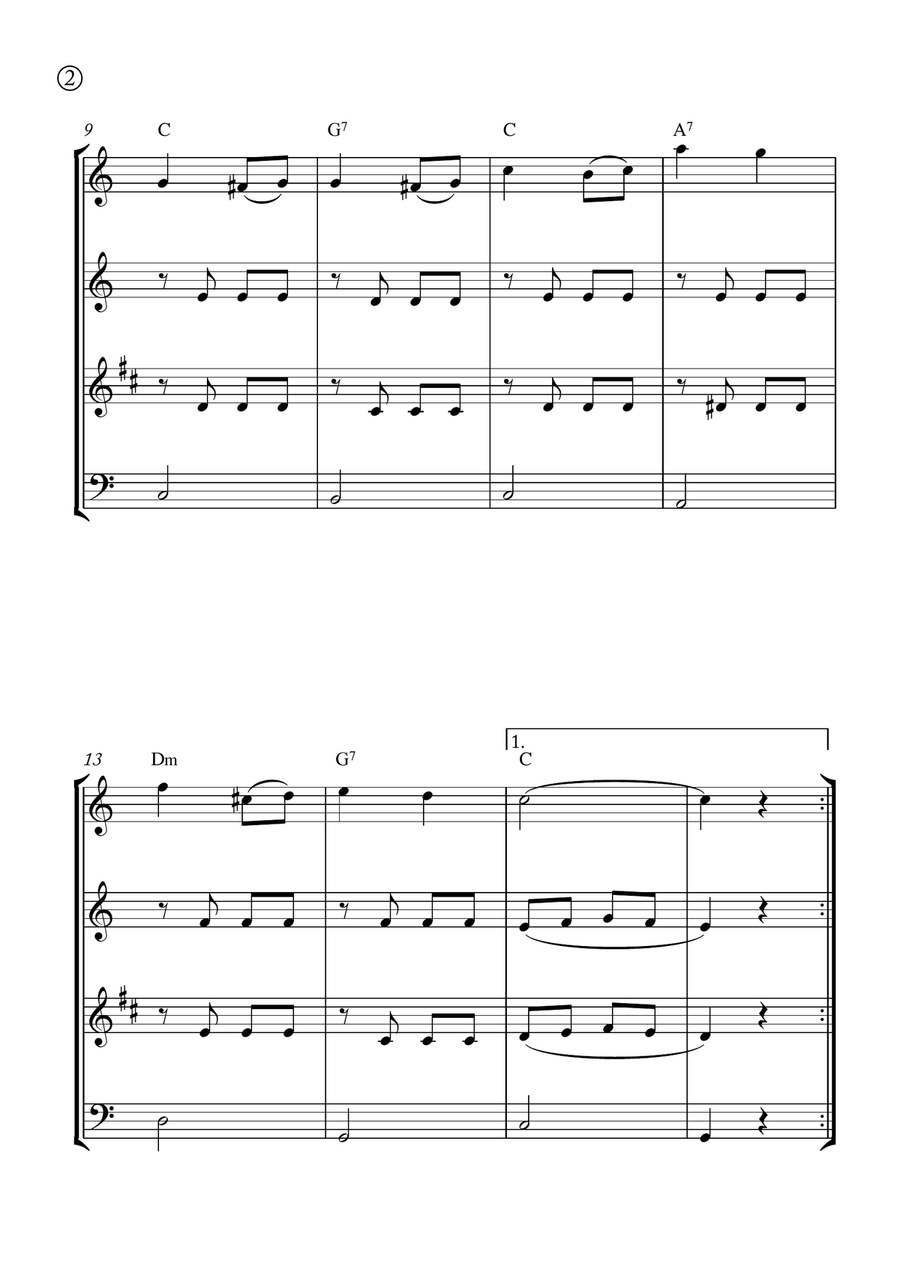 Melody in F Melody in F Woodwind Quartet scores gallery preview page 2
