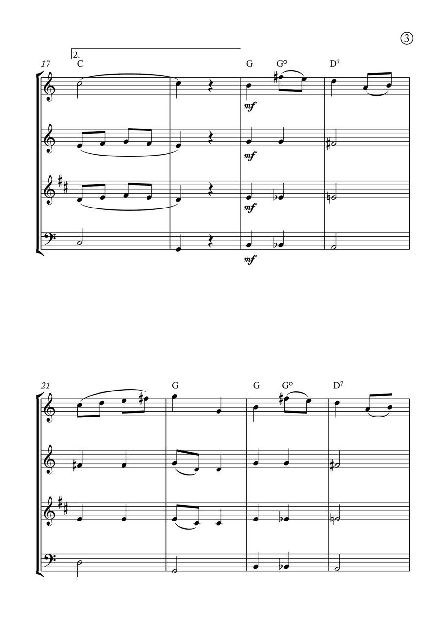 Melody in F Melody in F Woodwind Quartet scores gallery preview page 3