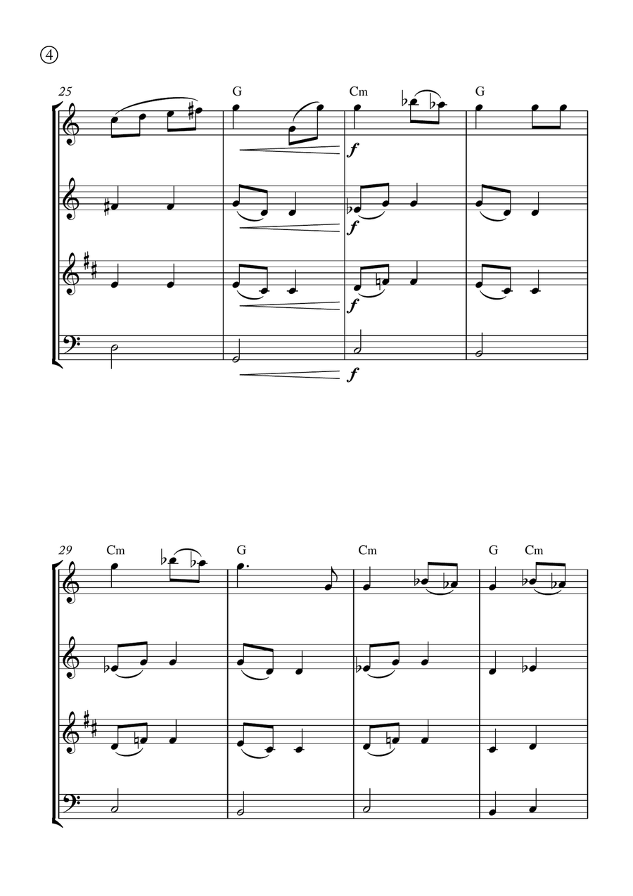 Melody in F Melody in F Woodwind Quartet scores gallery preview page 4