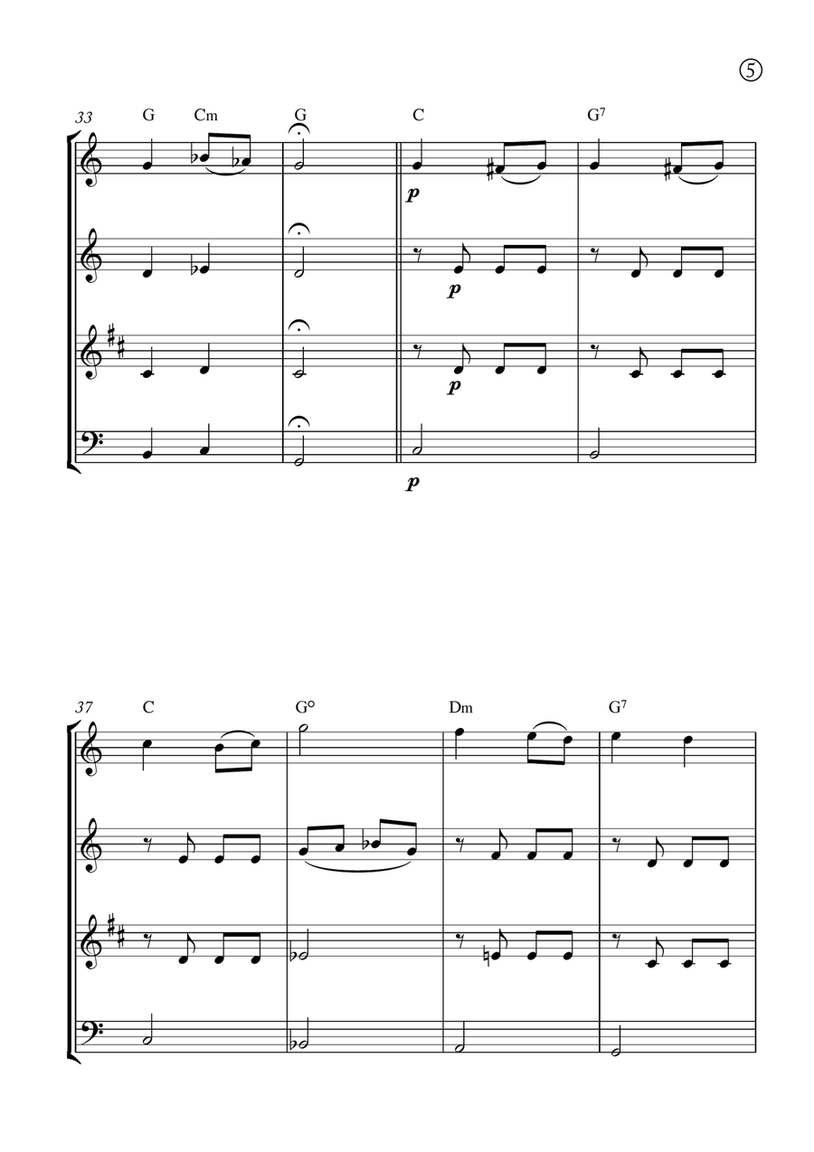Melody in F Melody in F Woodwind Quartet scores gallery preview page 5