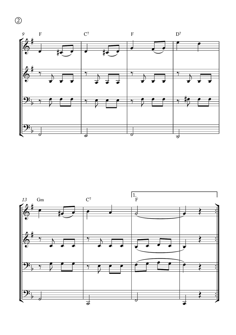Melody in F Melody in F Brass Quartet scores gallery preview page 2