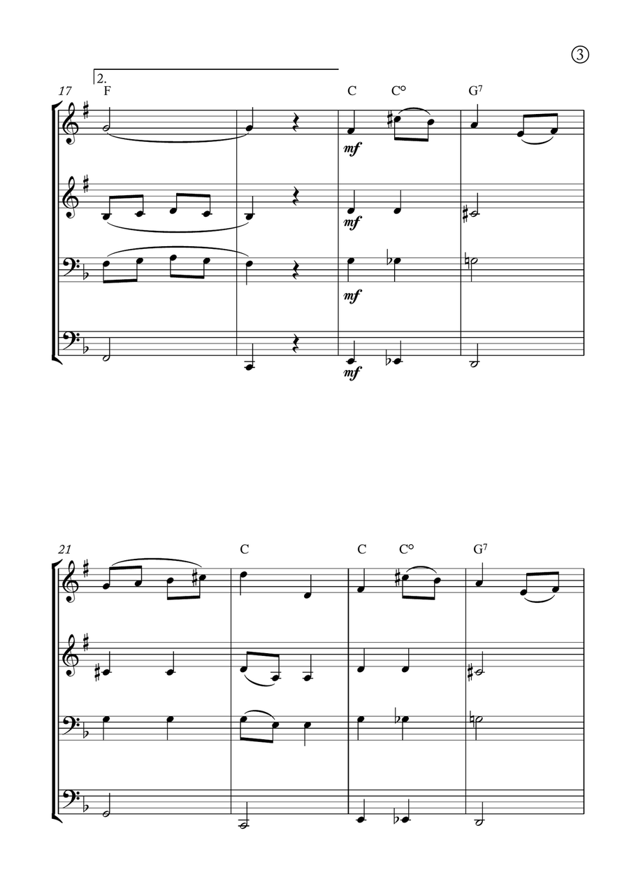 Melody in F Melody in F Brass Quartet scores gallery preview page 3