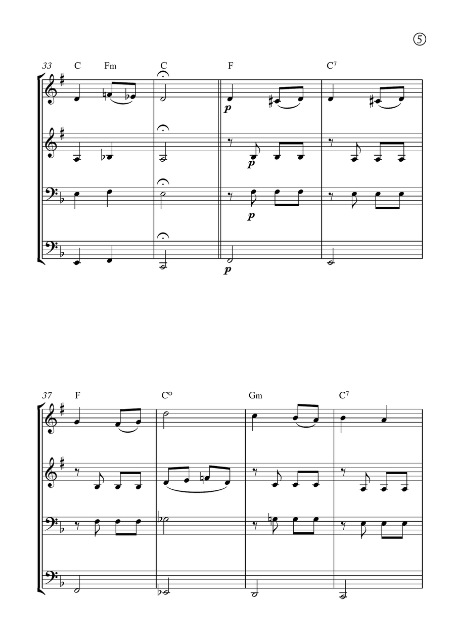 Melody in F Melody in F Brass Quartet scores gallery preview page 5