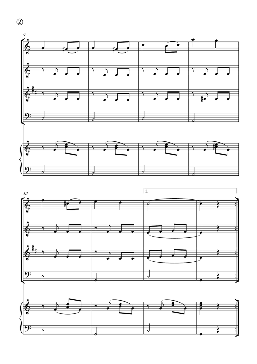 Melody in F Melody in F Woodwind Quartet scores gallery preview page 2