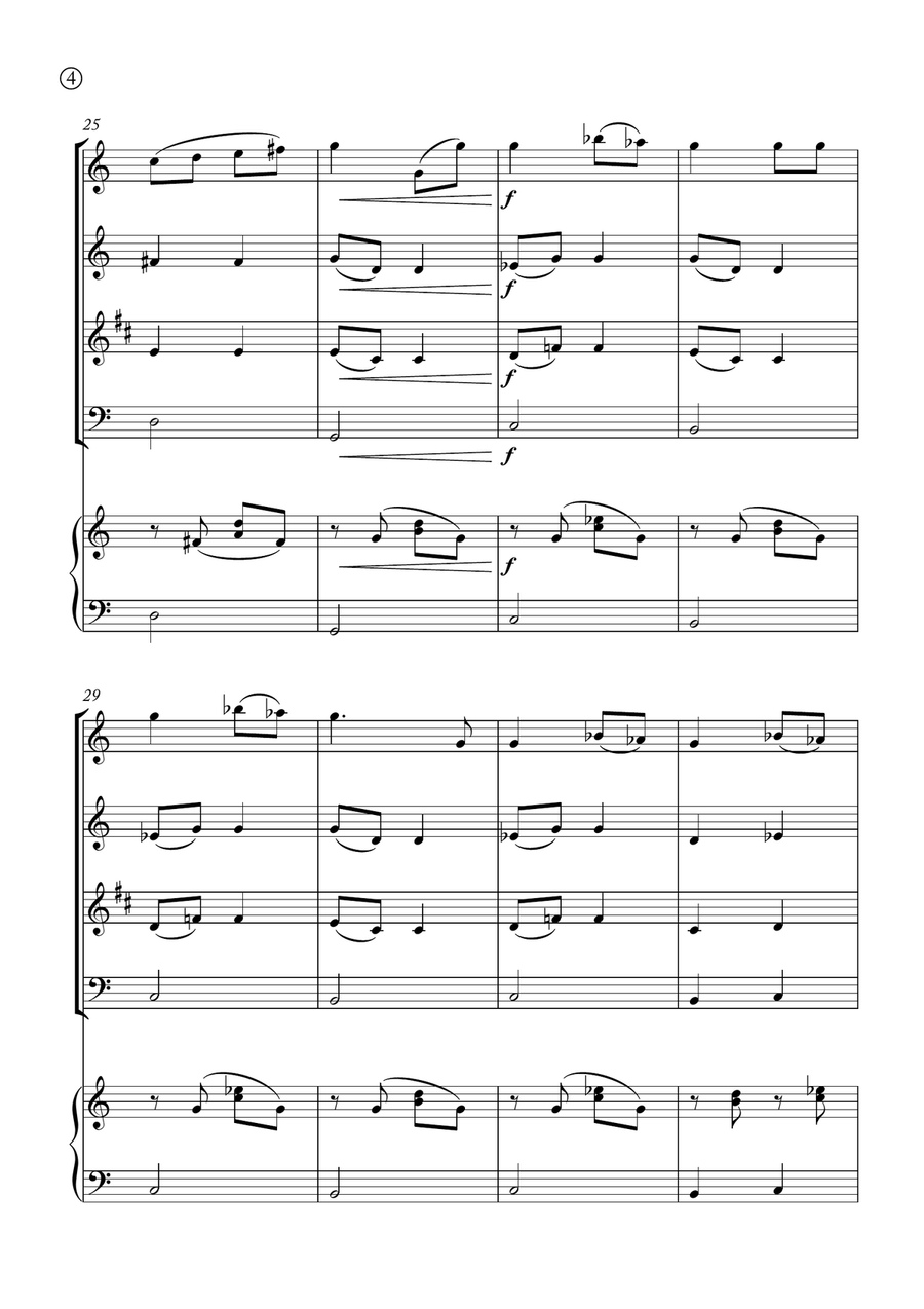 Melody in F Melody in F Woodwind Quartet scores gallery preview page 4