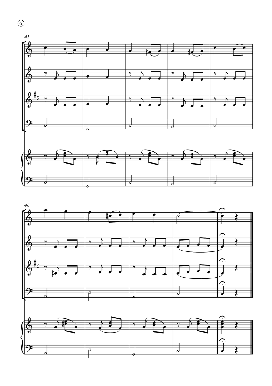 Melody in F Melody in F Woodwind Quartet scores gallery preview page 6