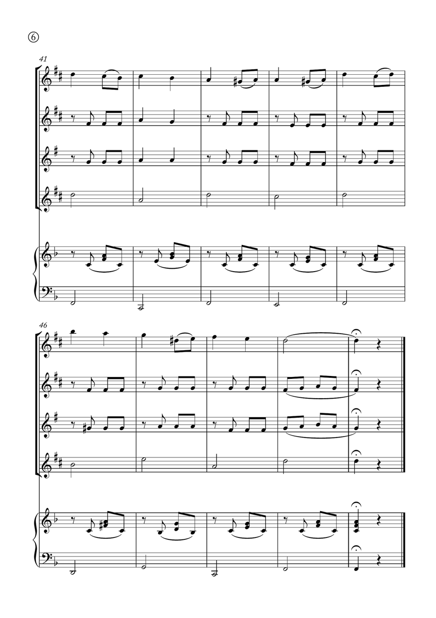Melody in F Melody in F Saxophone Quartet scores gallery preview page 6