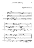 Air on the G String. For A. Sax, T. Sax and Guitar. Score and Parts.