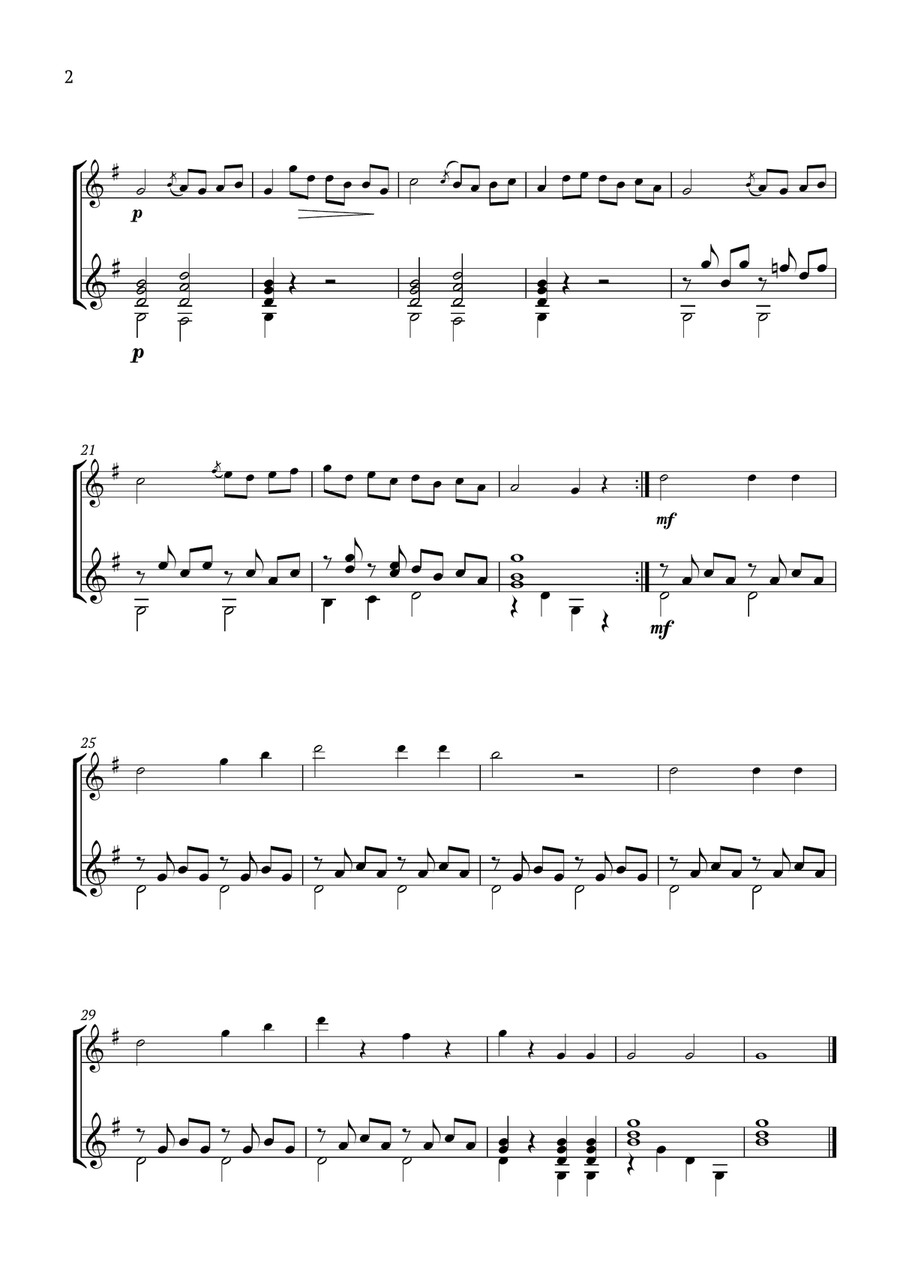 Sonatine in G Major Anh.5 Chamber Music scores gallery preview page 2