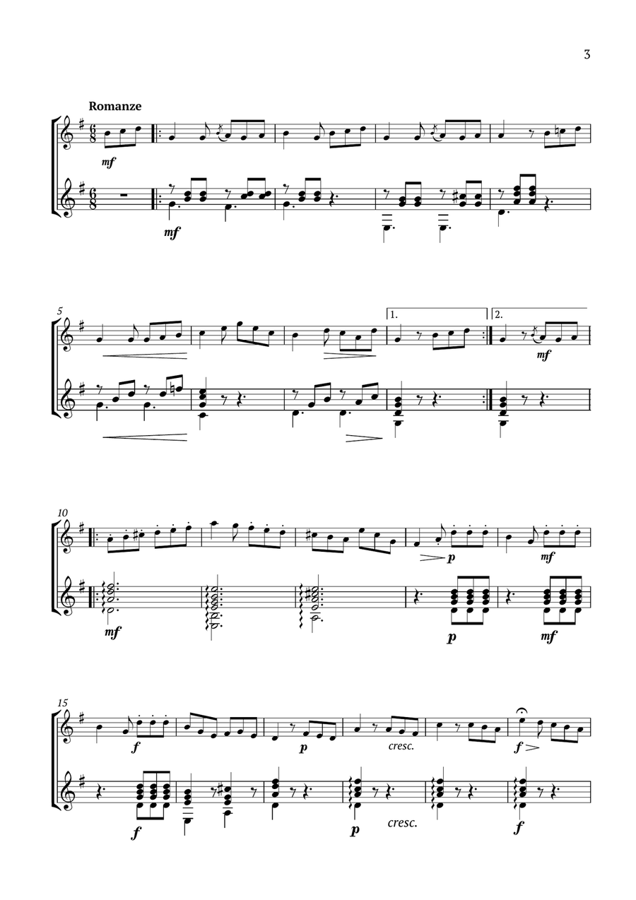 Sonatine in G Major Anh.5 Chamber Music scores gallery preview page 3
