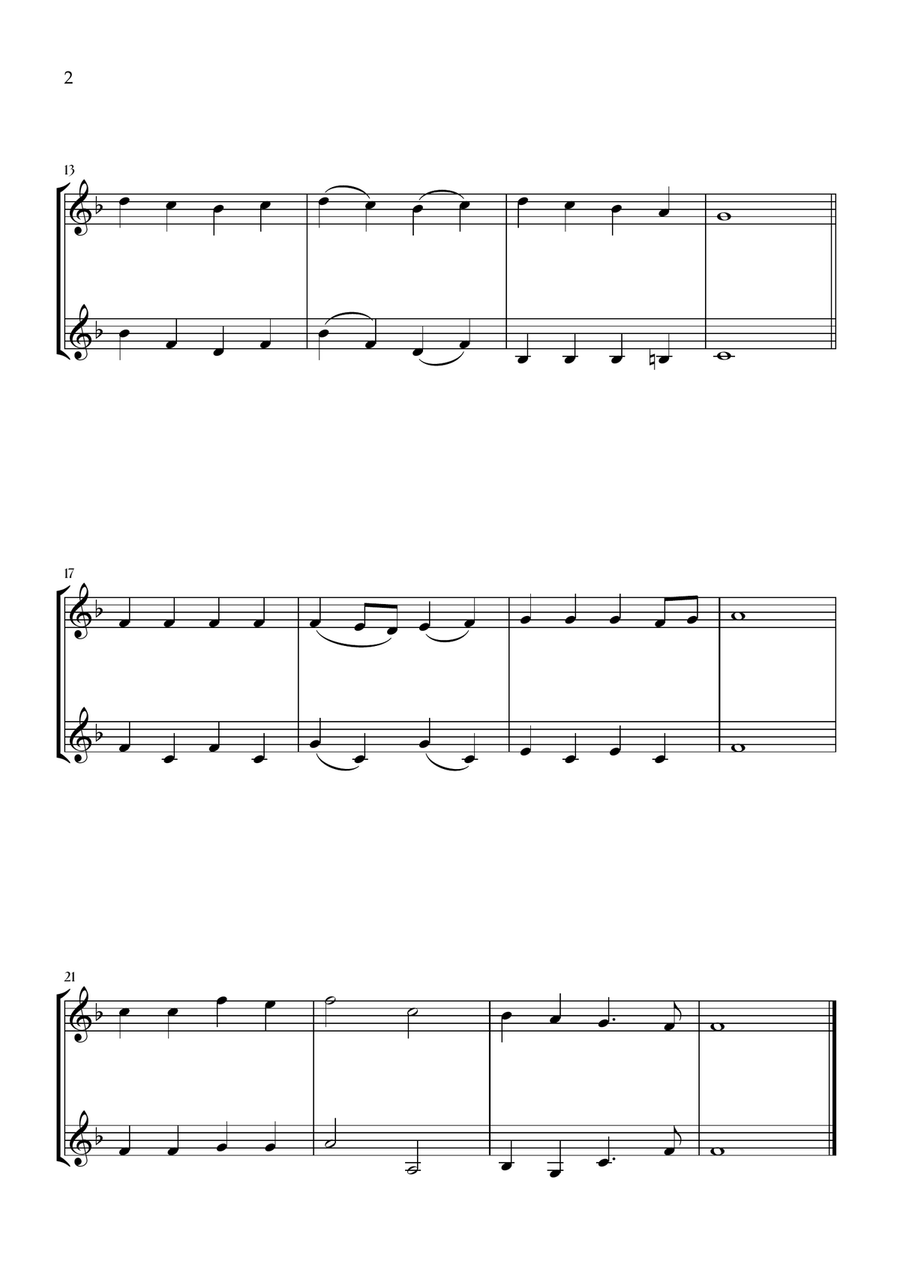 Onward, Christian Soldiers (Violin Duet) String Duet scores gallery preview page 2