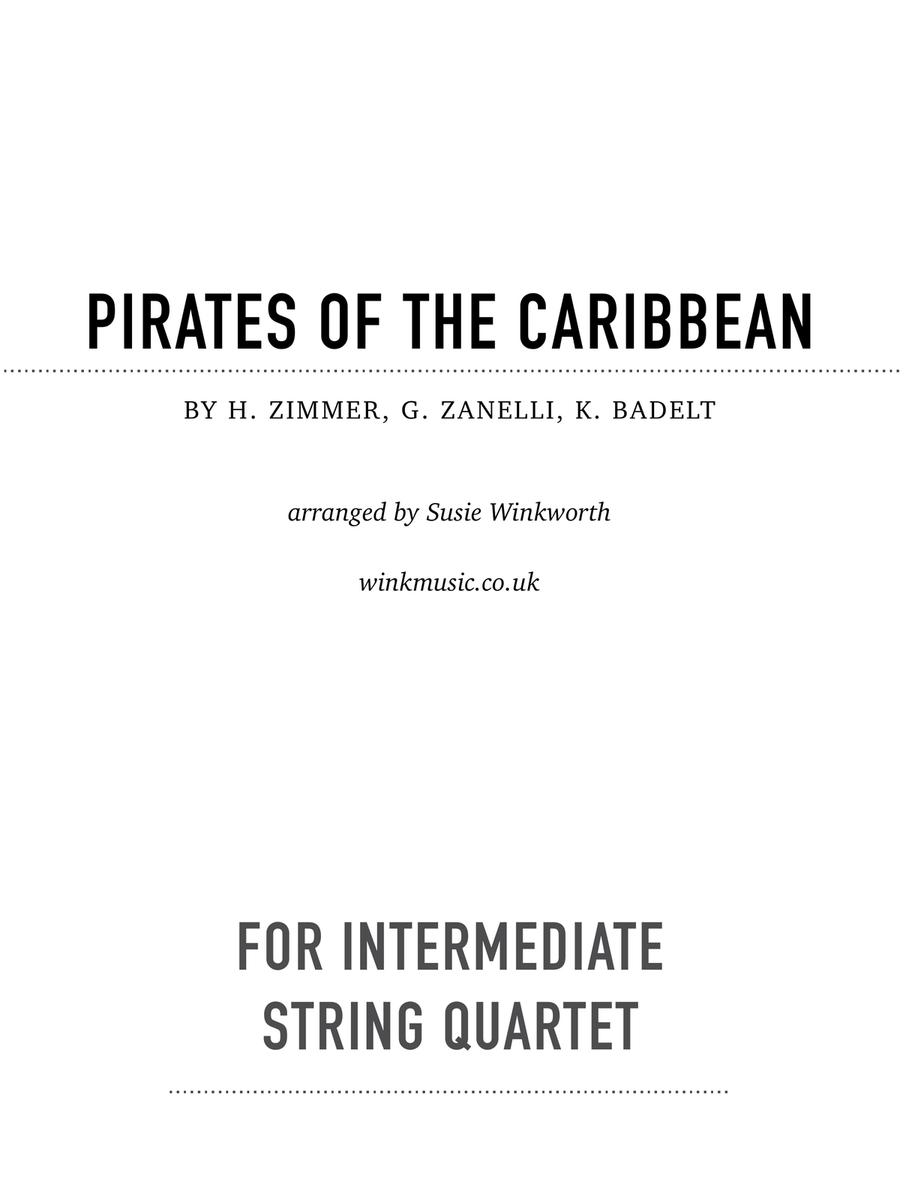 Pirates Of The Caribbean Pirates Of The Caribbean String Quartet scores gallery preview page 1