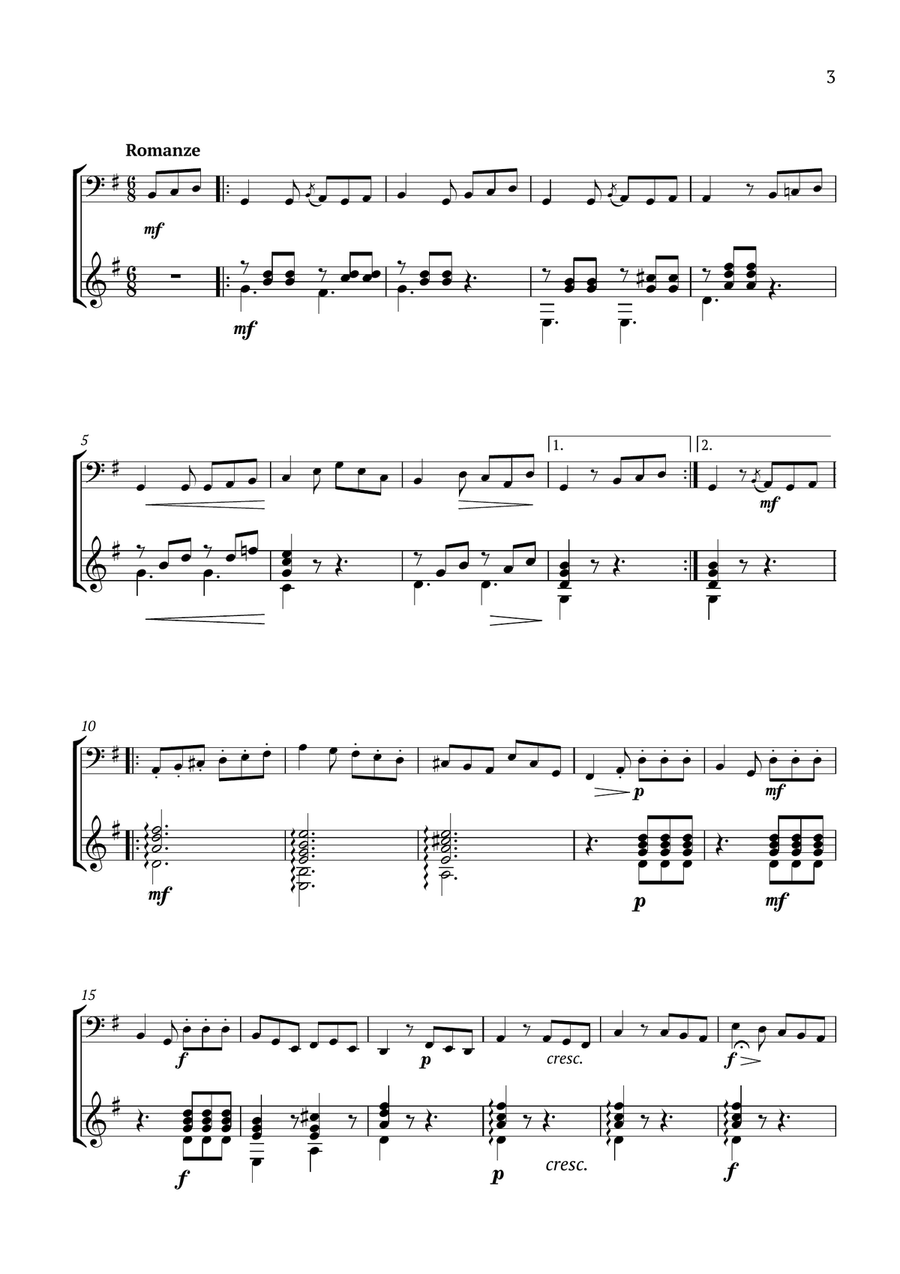 Sonatine in G Major Anh.5 Chamber Music scores gallery preview page 3