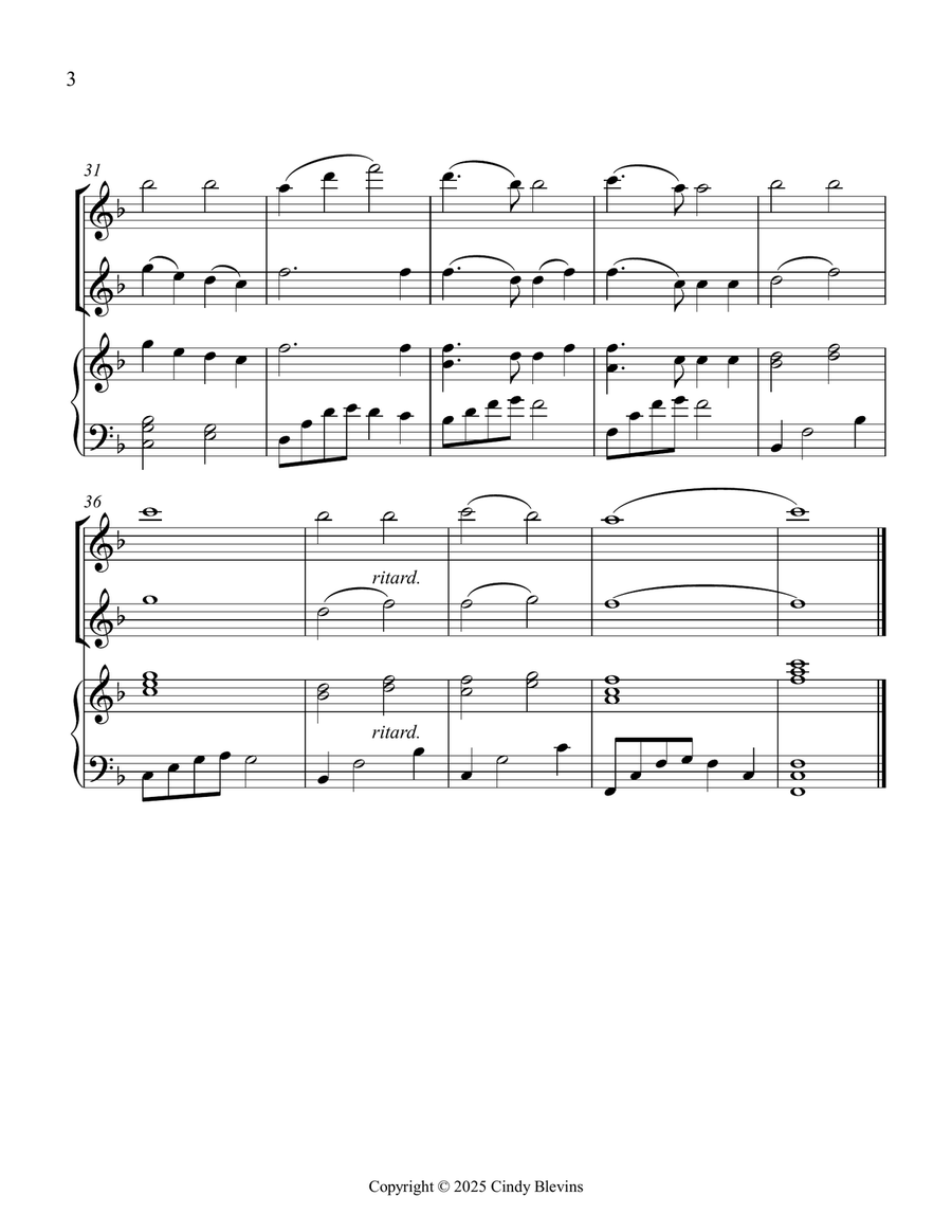 America, the Beautiful, for Flute, Violin and Piano Flute scores gallery preview page 4