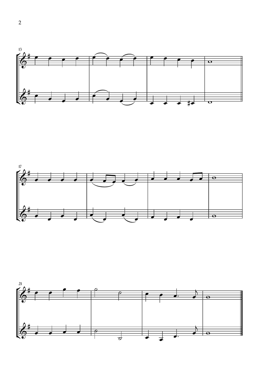 Onward, Christian Soldiers (Clarinet Duet) Clarinet Duet scores gallery preview page 2