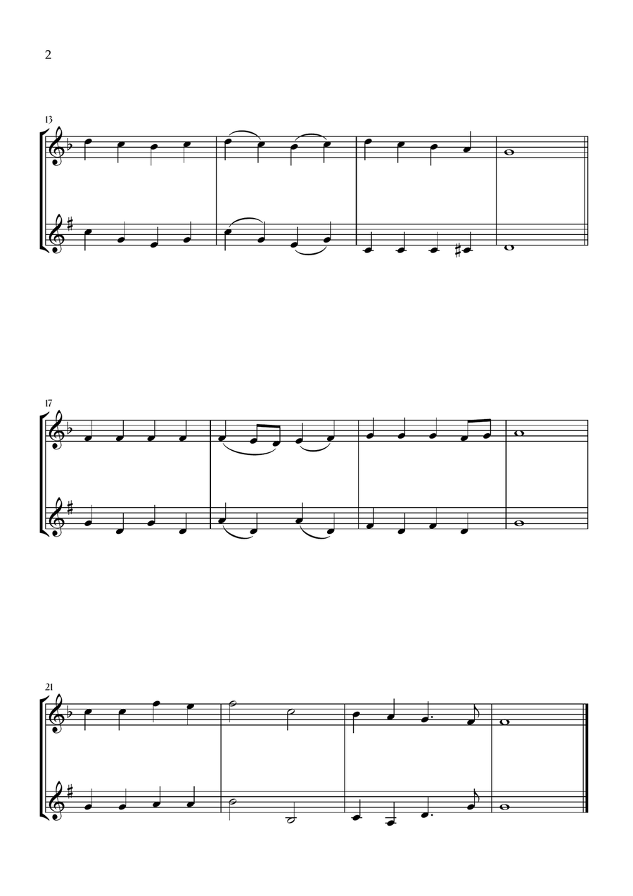 Onward, Christian Soldiers (Oboe and Clarinet) Woodwind Duet scores gallery preview page 2