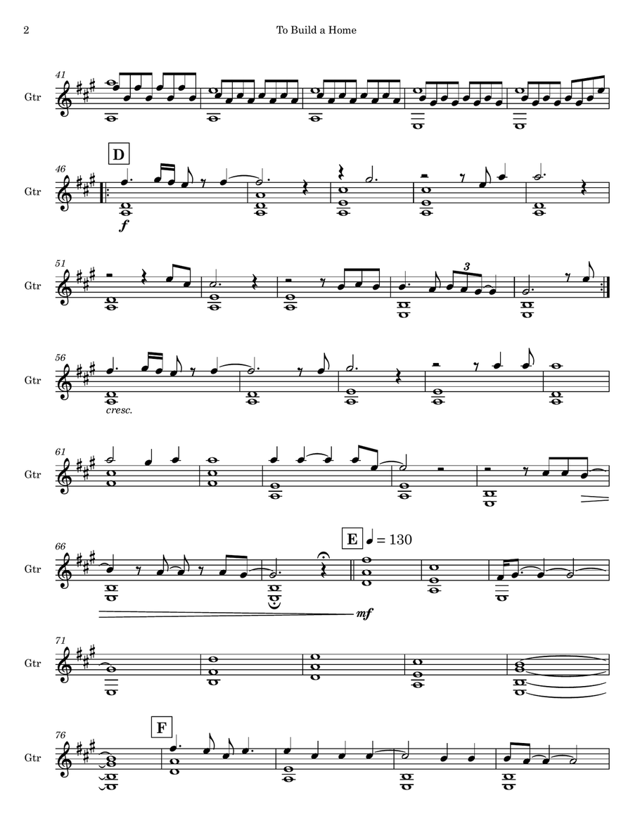 To Build A Home To Build A Home Acoustic Guitar scores gallery preview page 2