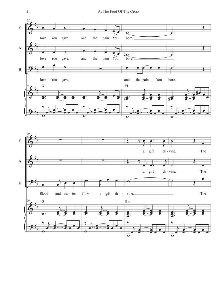 At The Foot Of The Cross (Vocal Trio - (SAB) 3-Part scores gallery preview page 4
