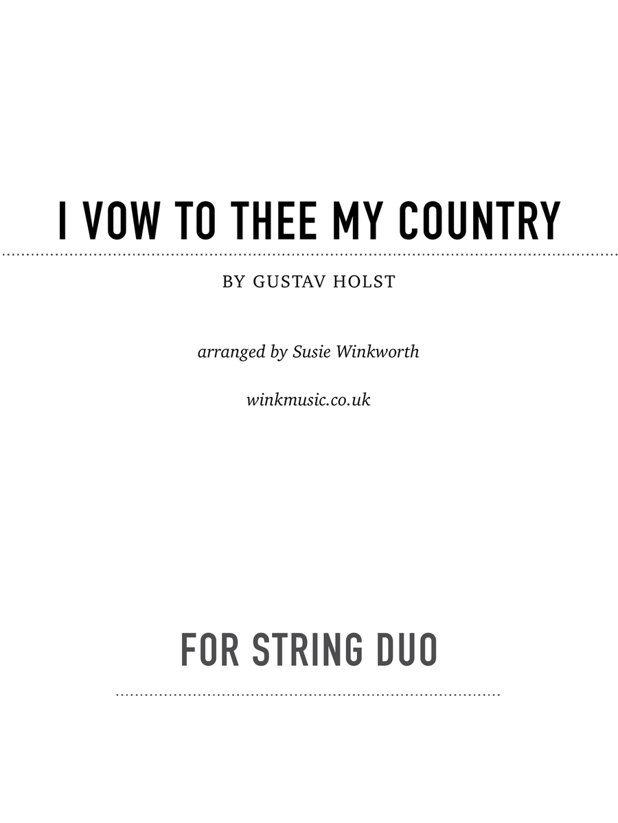 I Vow To Thee My Country String Duet scores gallery preview page 1