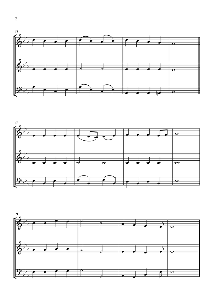 Onward, Christian Soldiers (Two Violins and Cello) String Trio scores gallery preview page 2