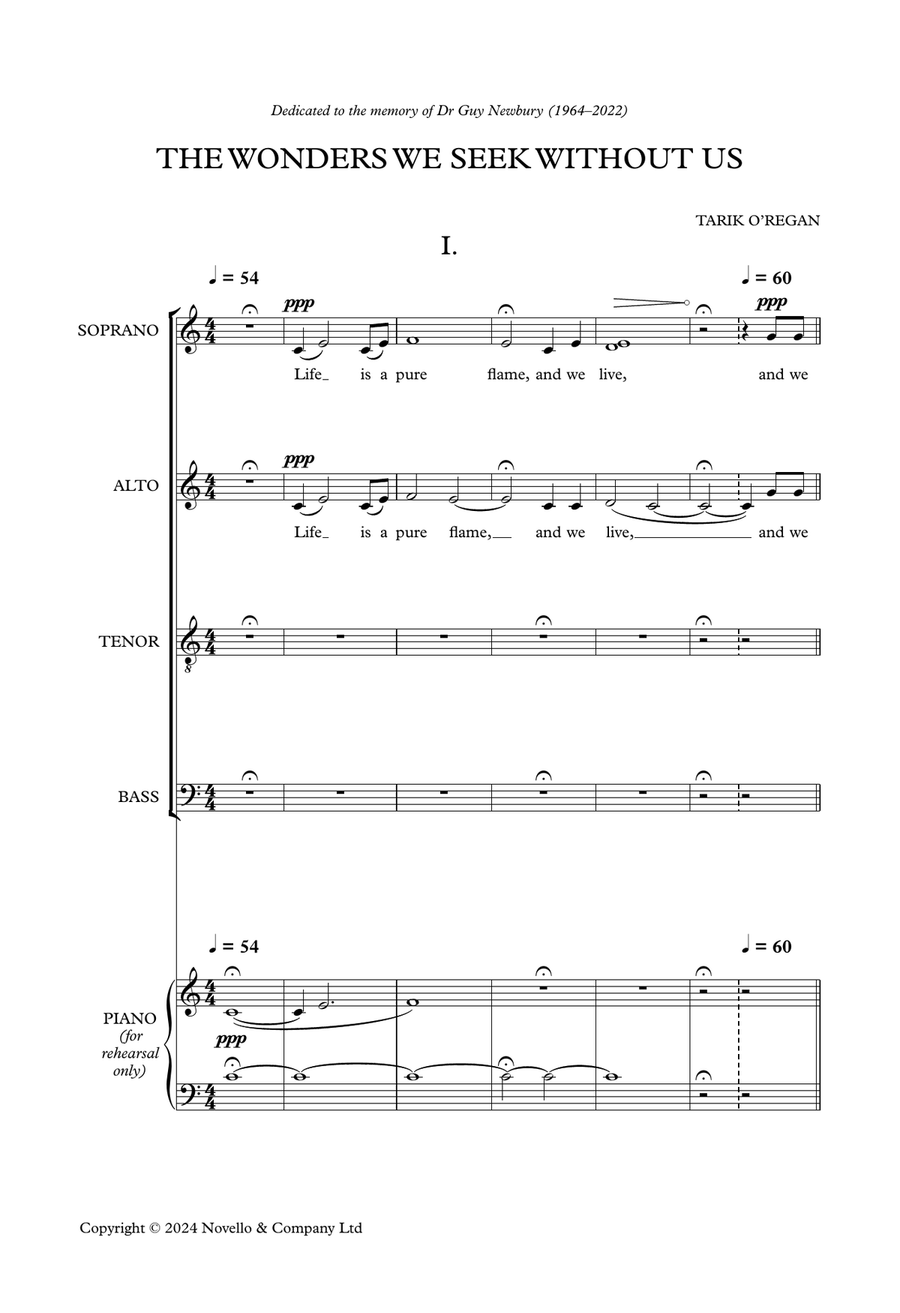The Wonders We Seek Without Us (Vocal Score) 4-Part scores gallery preview page 1
