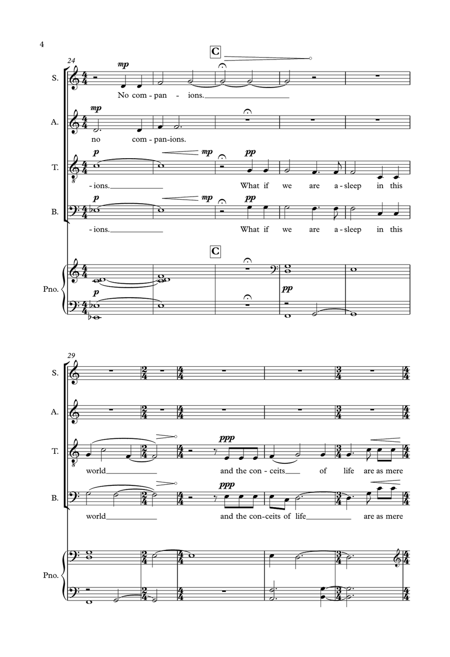 The Wonders We Seek Without Us (Vocal Score) 4-Part scores gallery preview page 4