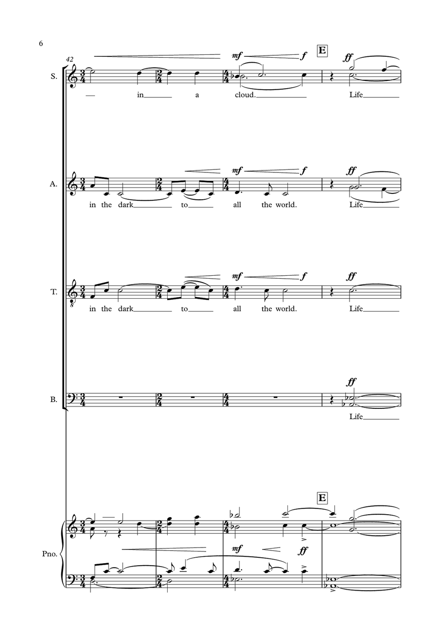 The Wonders We Seek Without Us (Vocal Score) 4-Part scores gallery preview page 6