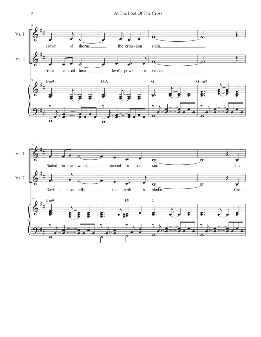 At The Foot Of The Cross (2-part choir) 2-Part scores gallery preview page 2
