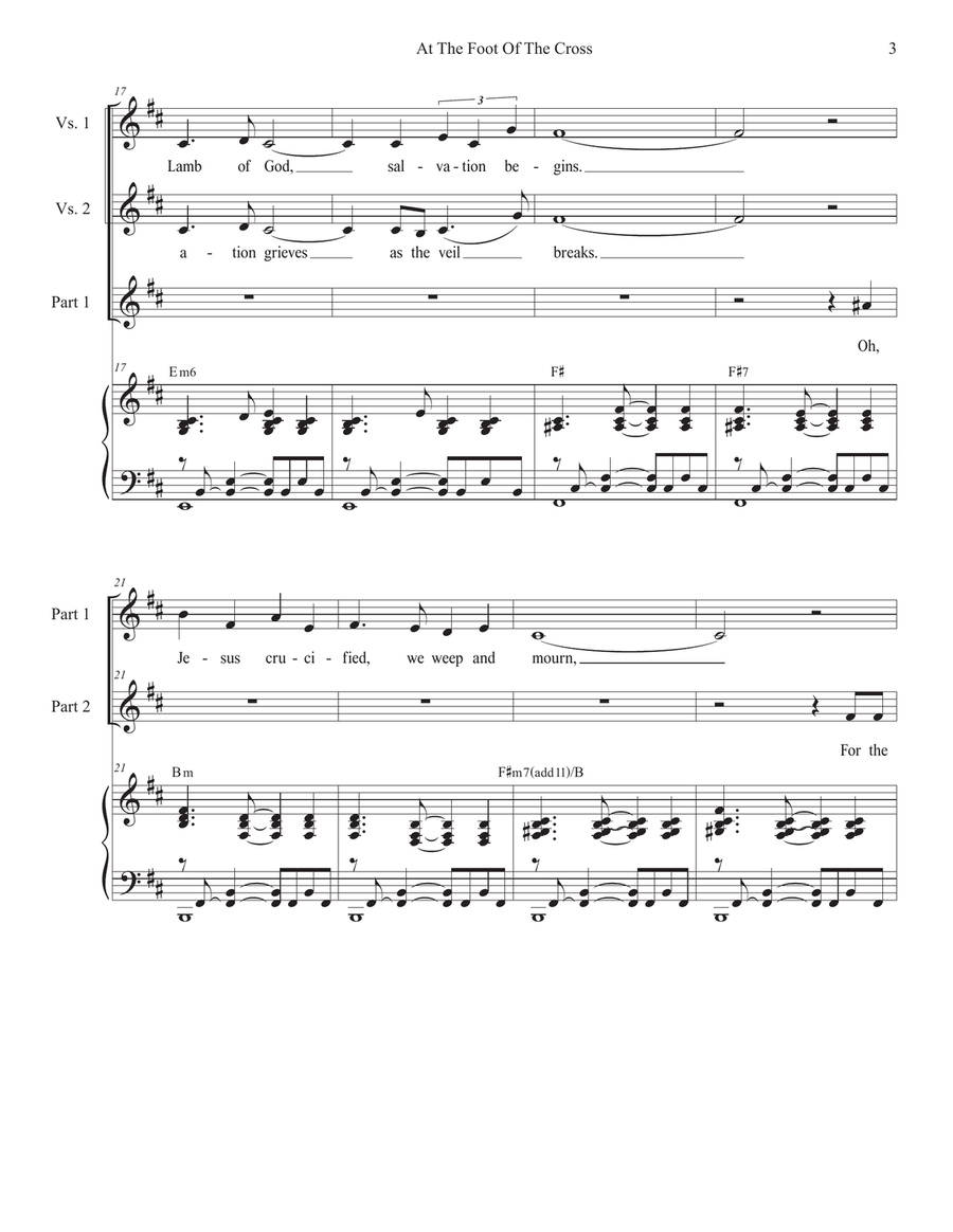 At The Foot Of The Cross (2-part choir) 2-Part scores gallery preview page 3