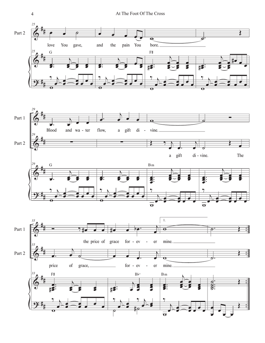 At The Foot Of The Cross (2-part choir) 2-Part scores gallery preview page 4