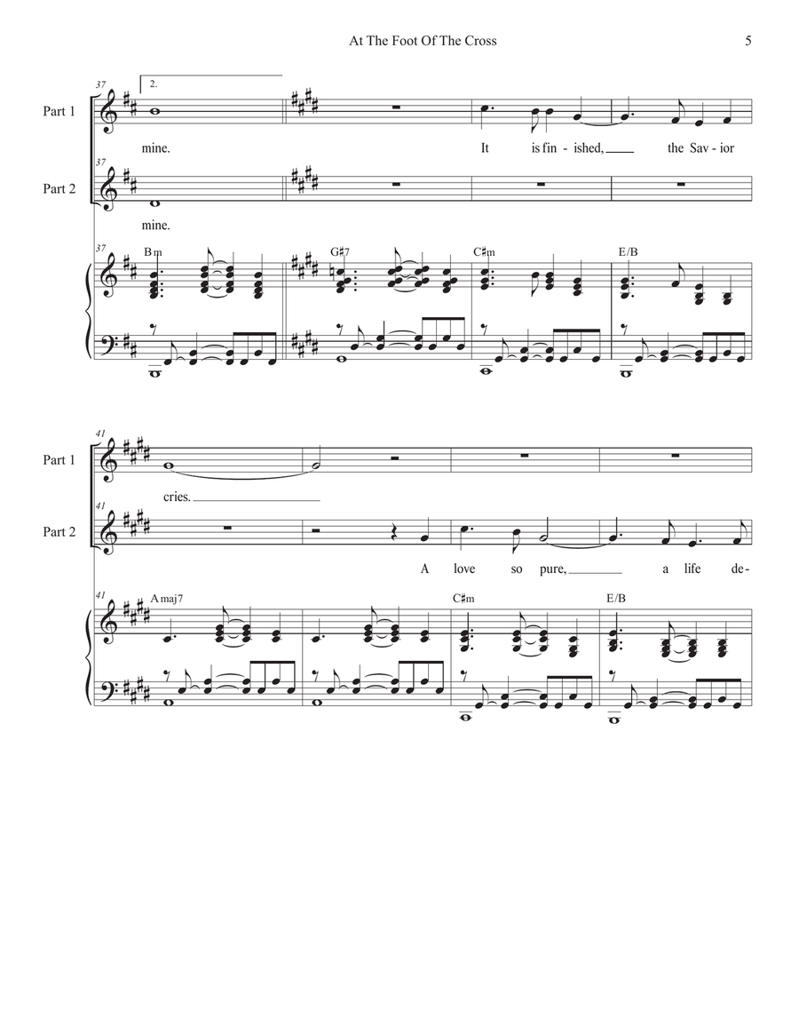 At The Foot Of The Cross (2-part choir) 2-Part scores gallery preview page 5